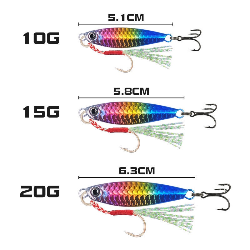 Custom ABS Falling Luya Bait Set Far-cast Fish Scale Pattern Sequin Cushion Bass Pencil Submerged Lure Fishing Gear – Metal Jig – view 2