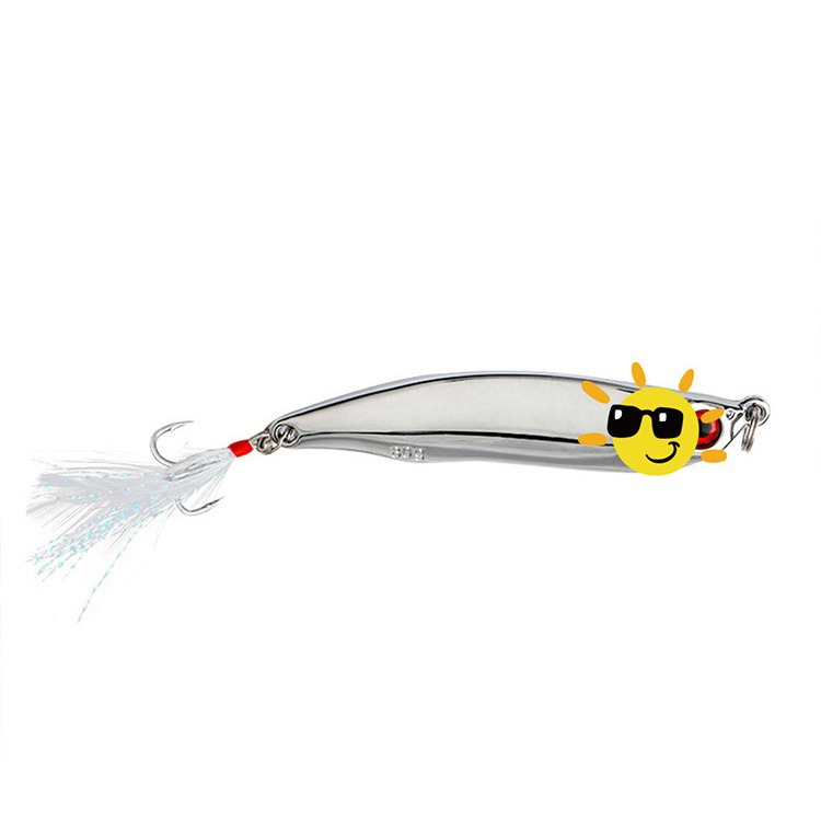 Special Remote Cast Commotion White Strip Falling Iron Plate Fake Bait Dragon Scale 80 5g Luya Fishing Gear Electroplating Hooks – Metal Jig – view 2