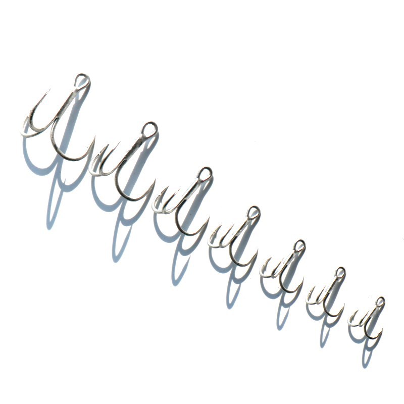 Aojin Triple Reinforced Barb Blood Groove Treble Hooks with Anti-Corrosion Rust-Resistant Plating for Saltwater Fishing 50 Pack – Fishhook – view 1
