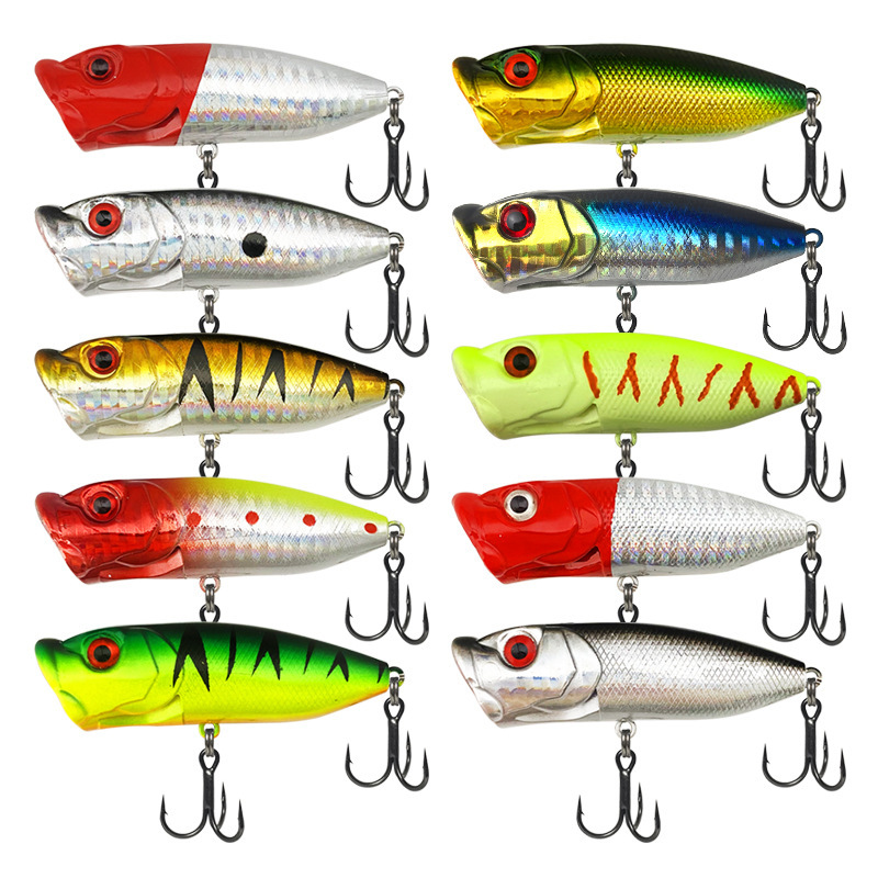 Wholesale Long Cast Topwater Popper Hard Lure, 7cm 12g Multicolor Bionic ABS Rattle Ball Glow in the Dark Fishing Bait – Popper – view 3