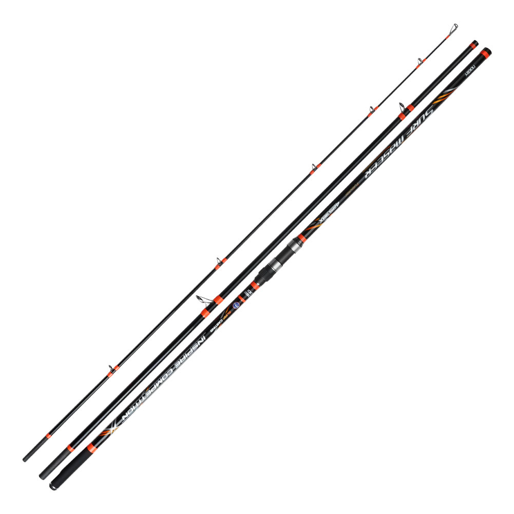 425 Meters Carbon Plug-in Long-distance Three-section Beach Throwing Rod Hollow Front Slightly SURF MASTER 480g Hard – Fishing Rod – view 1