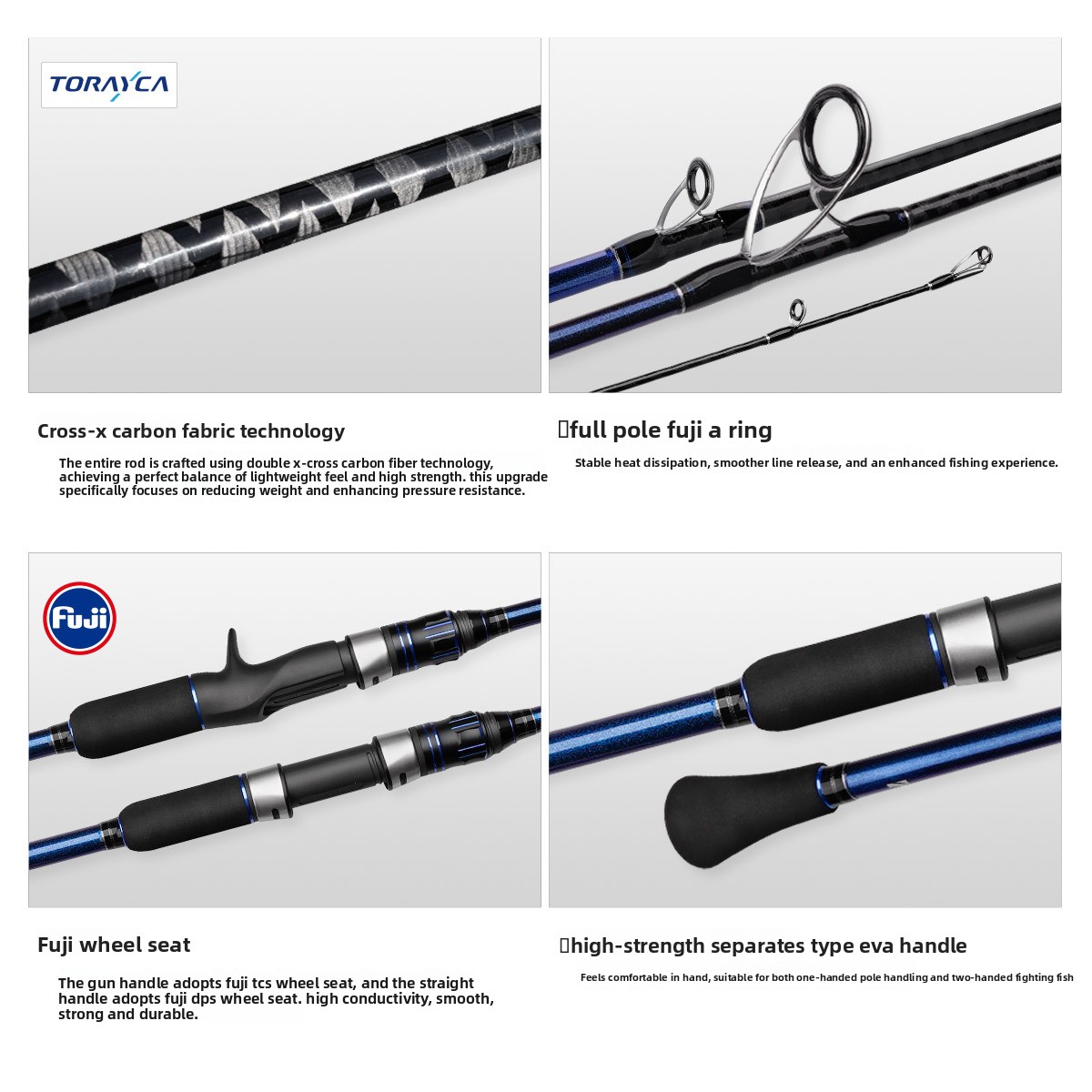 Big Fishing Slow Shake Carbon Rod Hard Action Sea Fishing 1.8-1.96m VOYAGER Fuji Accessories 20KG – Fishing Rod – view 4