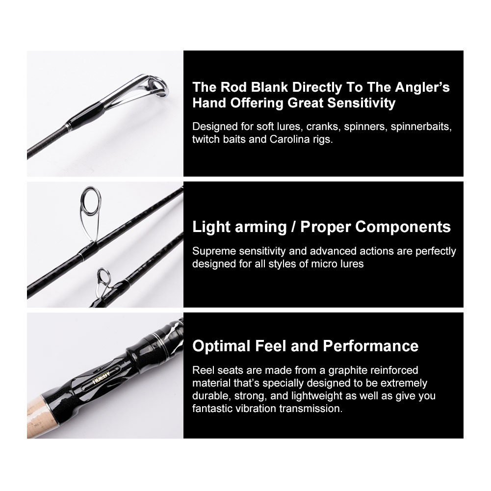 K7 Medium Hardness Straight Handle Carbon Fishing Rod-Lightweight Two-section for Spinning Casting Bass Mandarin Fish – Fishing Rod – view 4