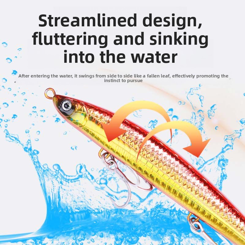 120mm Stainless Steel Submersible Pencil Lure Mino Ultra-Long Casting Weight Transfer System Vibrating Sinking – Pencil – view 4