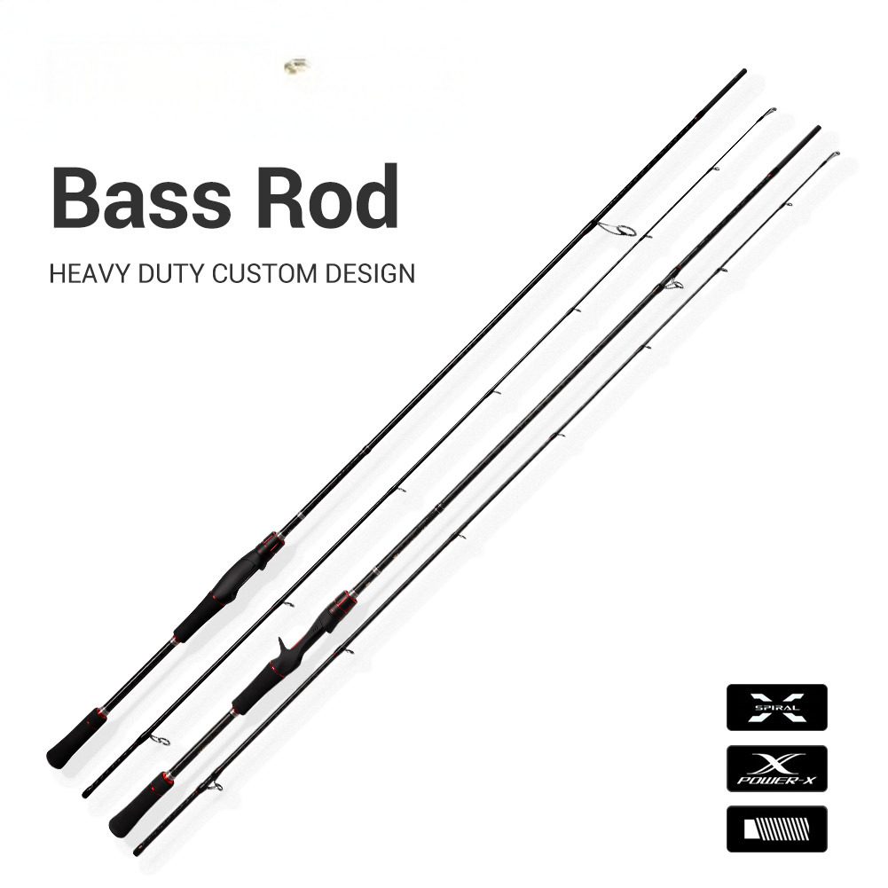 2-Section Carbon Fishing Rod Gun Straight Handles Hard Action Lure Fishing 2-3m Size Long-Range Quick Adjustment – Fishing Rod – view 1