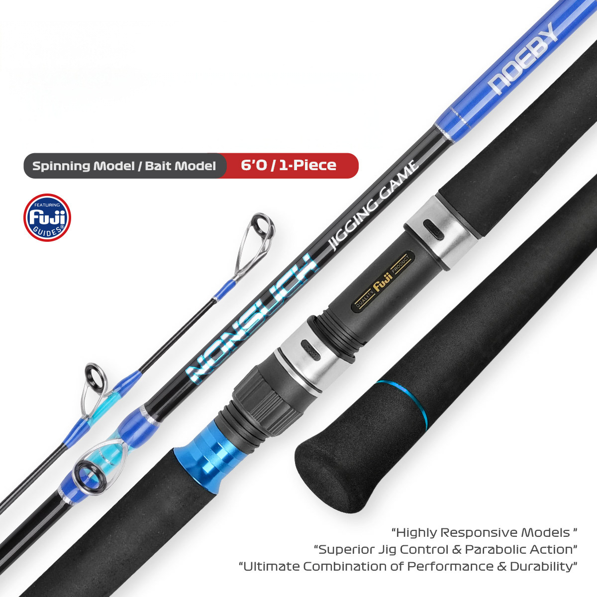 For Carbon Single Section Hard Fast Jigging Gun & Straight Handle Boat Fishing Rod for Grouper Tuna GT 6" – Fishing Rod – view 1