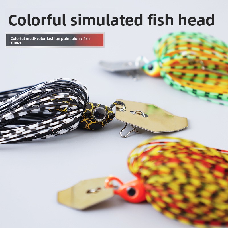 Factory Wholesale Stainless Steel Sequin Jig Water Baffle Bearded Lure Artificial Bait Hooks 7g 9g 11g 18g 21g Fish – Spoon & Spinner – view 3