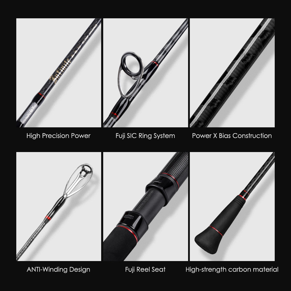 Wuji A6 Single Slow Shaking Iron Rod Fishing Rod Boat Fishing Carbon Rod 148g Hard Slow & Fast Jigging Gear – Fishing Rod – view 4