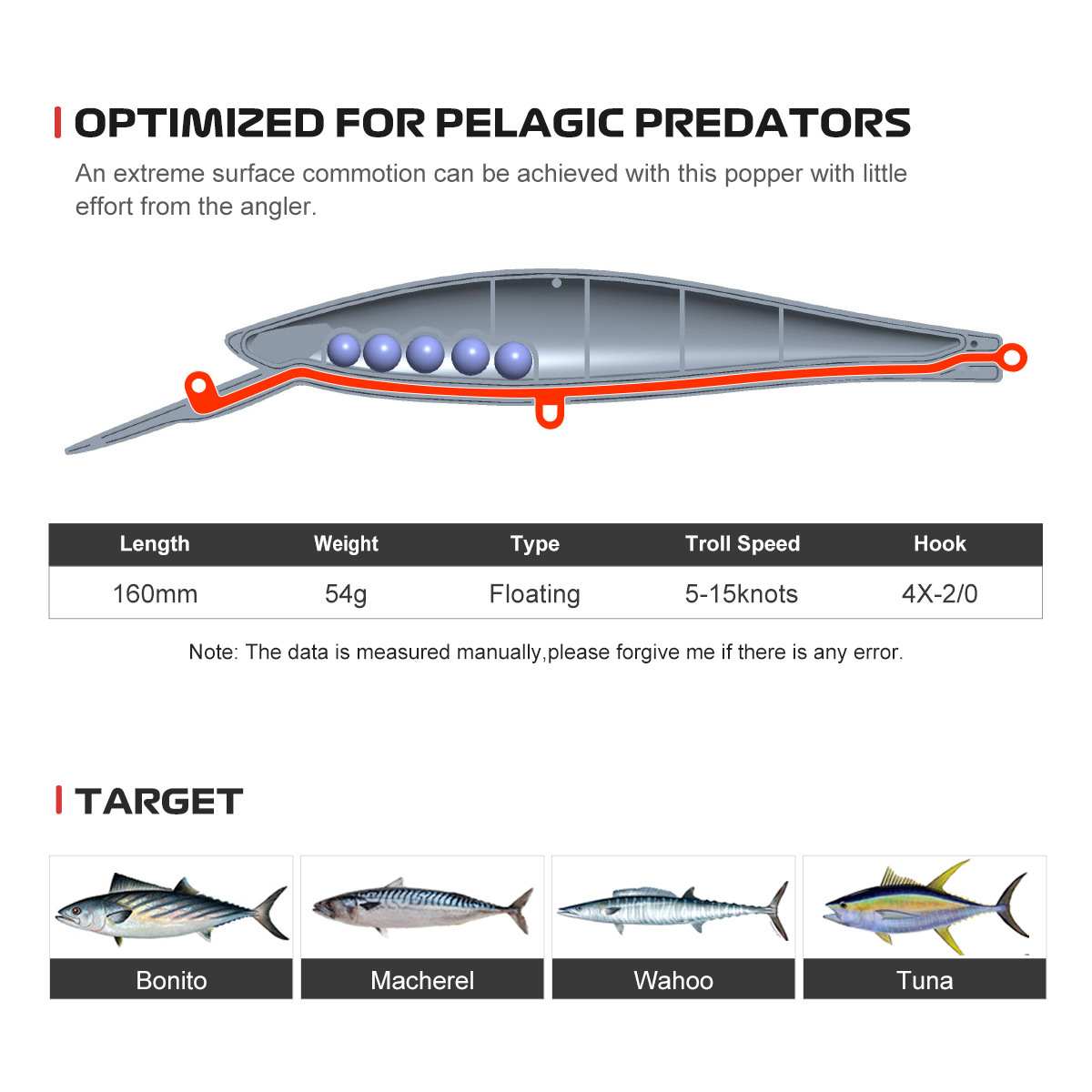 For Nobby Long Tongue Trolling Minnow 160mm/54g Stainless Steel Bionic Lure 35m Diving Depth Sea Fishing Artificial Hard Bait – Hard Lure – view 3