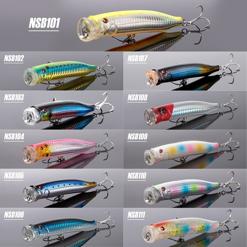 For Nobby Sea Surface Wave Climbing Artificial Hard Bait 120mm 29g Luya False Surface Topwater Popper ABS Golden Gun GT – Hard Lure – view 3