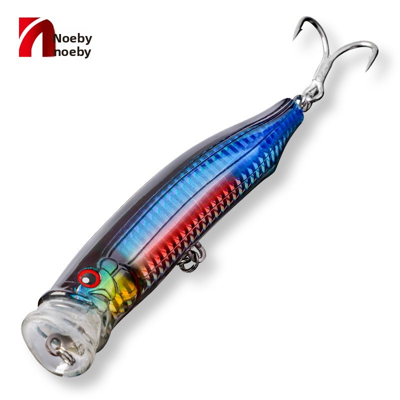 For Nobby Sea Surface Wave Climbing Artificial Hard Bait 120mm 29g Luya False Surface Topwater Popper ABS Golden Gun GT – Hard Lure – view 5