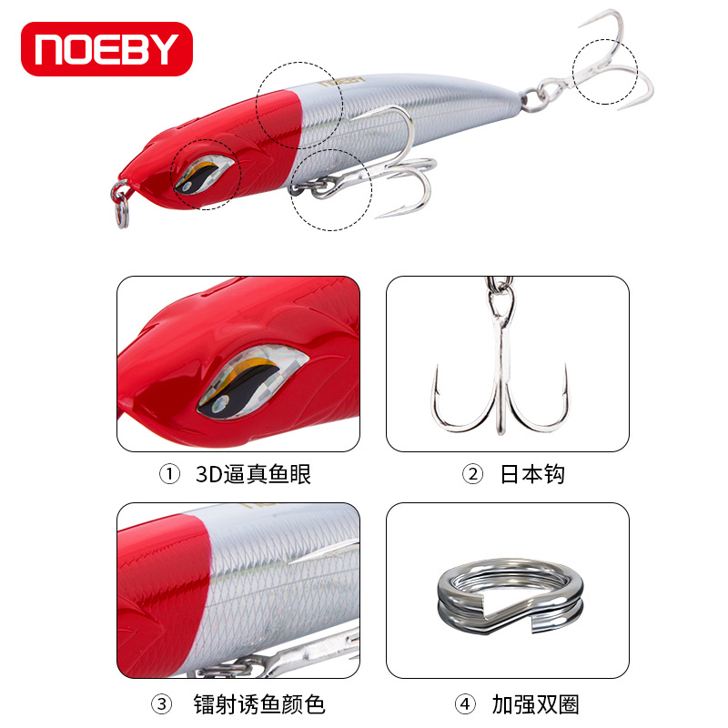 For Nobby Sinking Pencil Hard Bait ABS 115mm/605g Submerged Luya Bait for Saltwater Fish Sea Fishing Boat Use Without Hooks – Hard Lure – view 3
