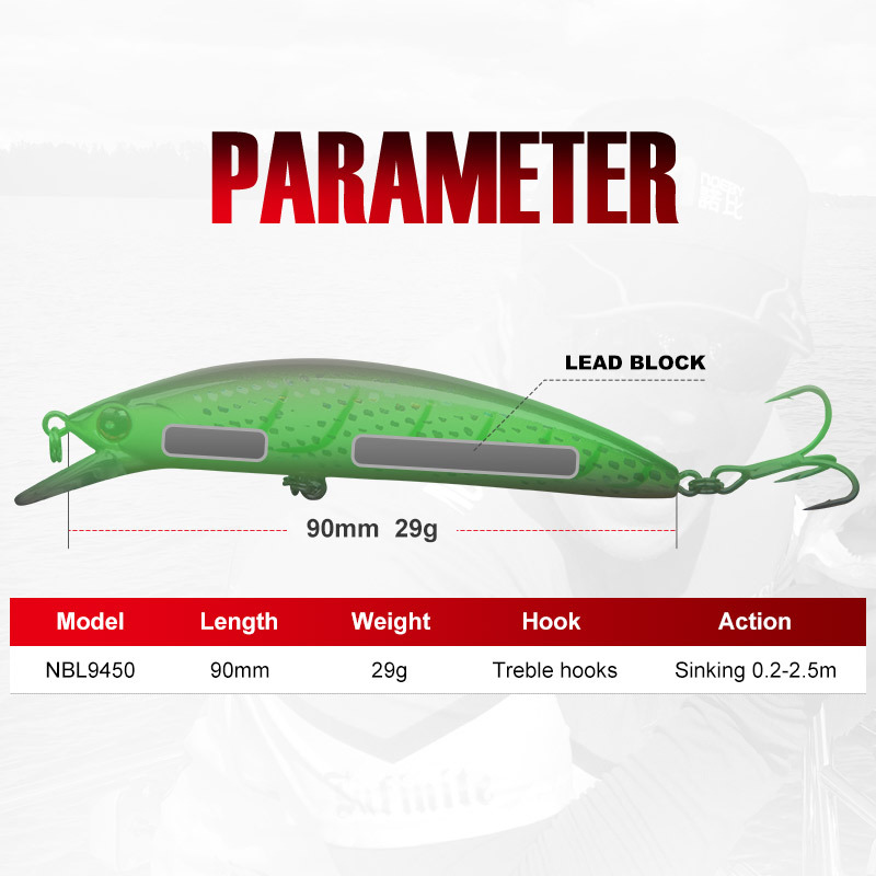 For Nobby Small Sherry Board Submerged Mino Luya ABS Hard Bait 9cm 29g Bass Fishing Gear Wholesale – Hard Lure – view 2