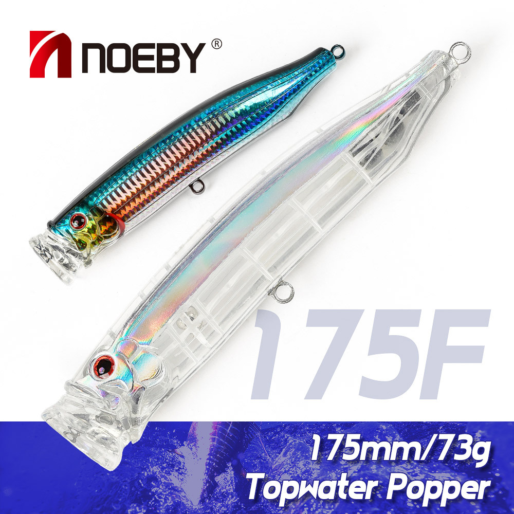 For Nobby 175mm73g ABS Topwater Popper Artificial Hard Bait Wave Climbing Golden Gun GT Luya Bait Without Hooks Fishing Gear – Hard Lure – view 1