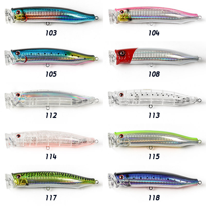 For Nobby 175mm73g ABS Topwater Popper Artificial Hard Bait Wave Climbing Golden Gun GT Luya Bait Without Hooks Fishing Gear – Hard Lure – view 3