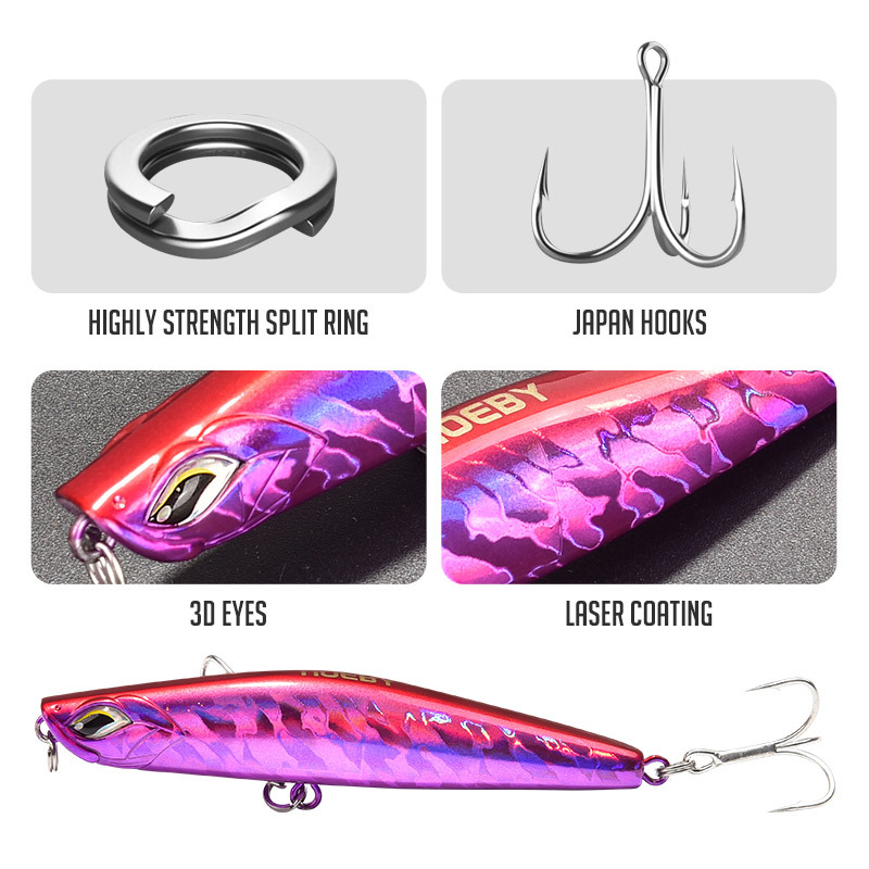 For Nobby Sea Fishing PVC Submerged Pencil Luya Bait 28g/36g for Saltwater Fish – Hard Lure – view 3