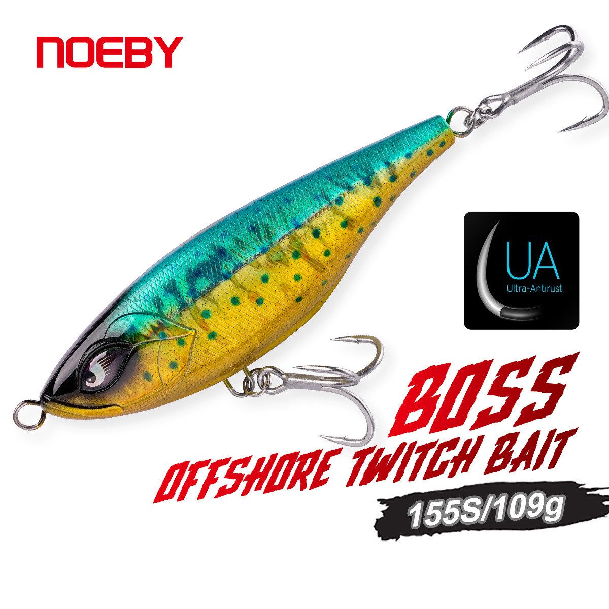 For Nobby Long-Distance Luya Artificial Hard Bait 109g Slow Sink Big Pencil Bionic Lure for Deep Sea Fishing Stainless Steel – Hard Lure – view 5
