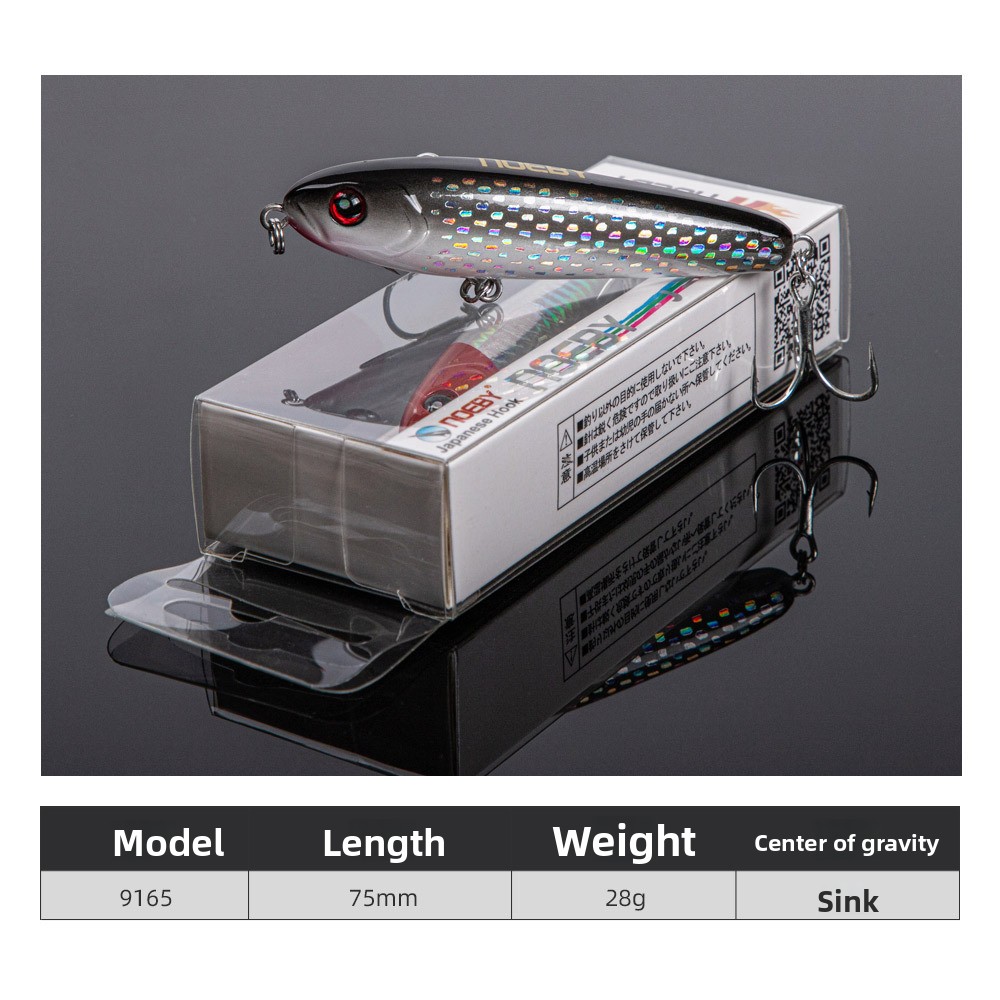 Factory Wholesale Stainless Steel 75mm 28g Surface Pencil Bass Lure Artificial Hard Bait – Hard Lure – view 3