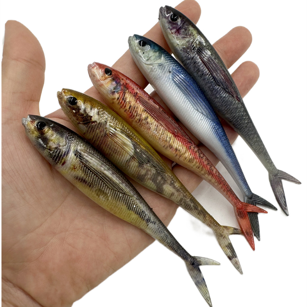 CHEERY 11g 125mm New Soft PVC Lure for Saltwater Fish Catfish Midwater Bait 3D Printed Pinfish Artificial Fishing Bait Wholesale – Worms & Grubs – view 5