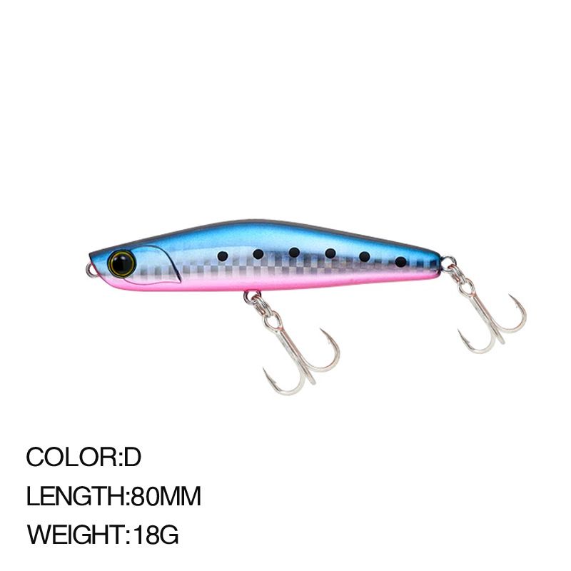 CHEERY 10cm ABS 3D Eyes Sinking Minnow Hard Fishing Lure Topwater Pencil Ocean Boat Fishing Saltwater Marlin River Stream – Fishing Lure – view 4