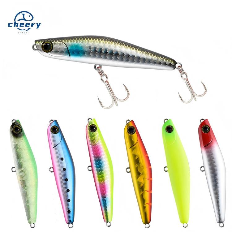 CHEERY 10cm ABS 3D Eyes Sinking Minnow Hard Fishing Lure Topwater Pencil Ocean Boat Fishing Saltwater Marlin River Stream – Fishing Lure – view 1