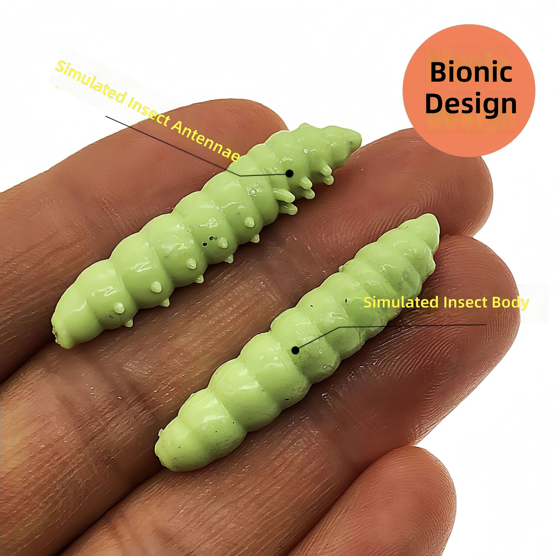 CHEERY 40mm Floating Silicone Topwater Insect Bait for Perch Bass Trout-Artificial Soft Lure for Freshwater Fishing Tackle – Worms & Grubs – view 5