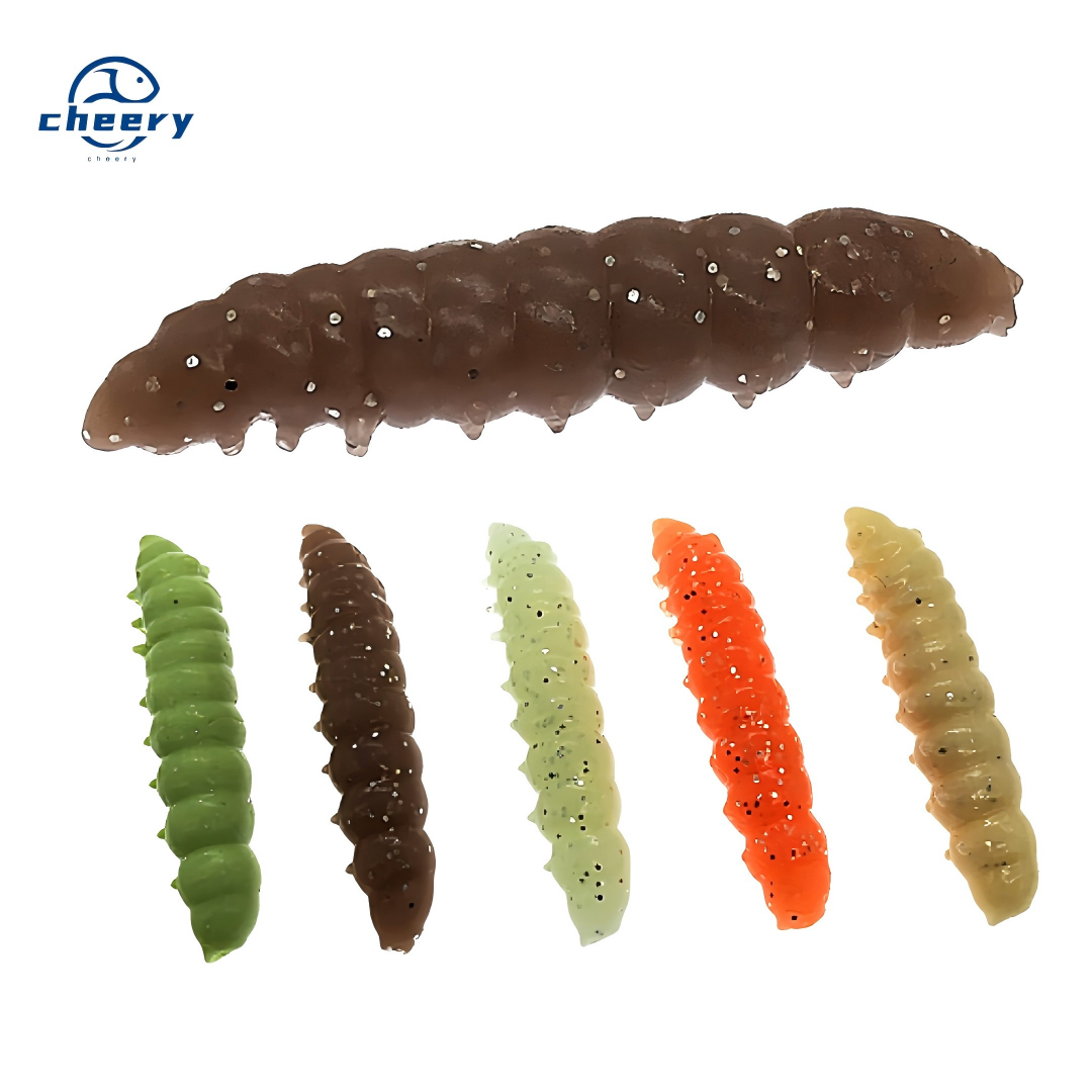 CHEERY 40mm Floating Silicone Topwater Insect Bait for Perch Bass Trout-Artificial Soft Lure for Freshwater Fishing Tackle – Worms & Grubs – view 1