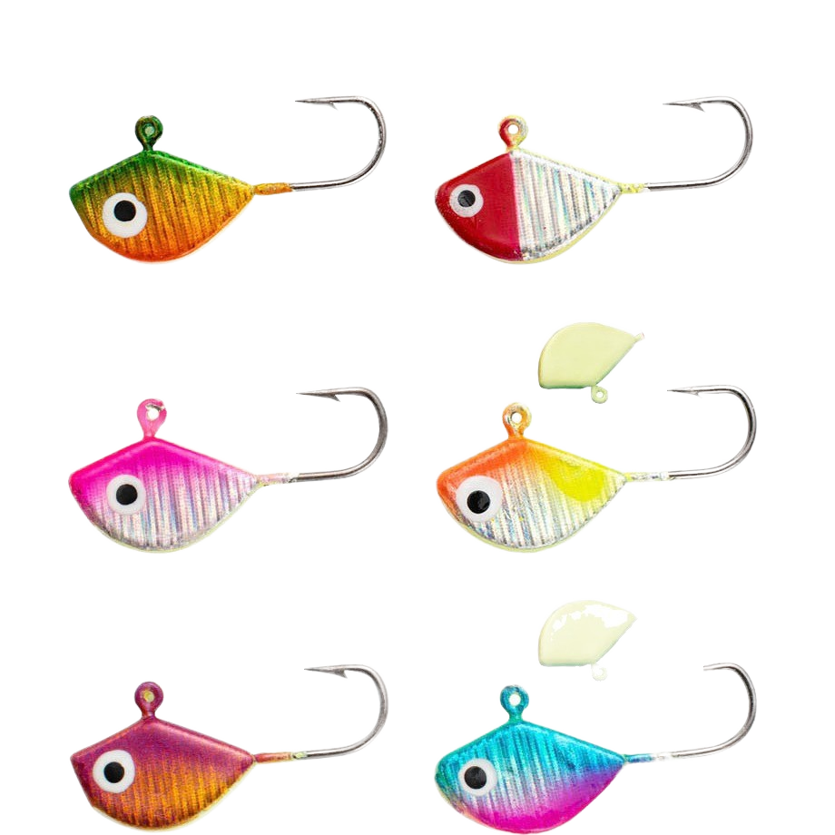 CHEERY Mini Teardrop Glow in Dark Micro Jig Head with 3D Eyes, Winter Ice Fishing Hook & Lure Tackle – Metal Jig – view 2