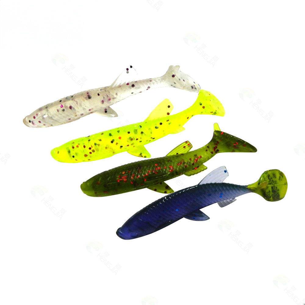 CHEERY SO013 7cm 5.5g 4pcs/bag Artificial Soft ABS Topwater Baits with T-Tail for Float & Sea Fishing – Worms & Grubs – view 3
