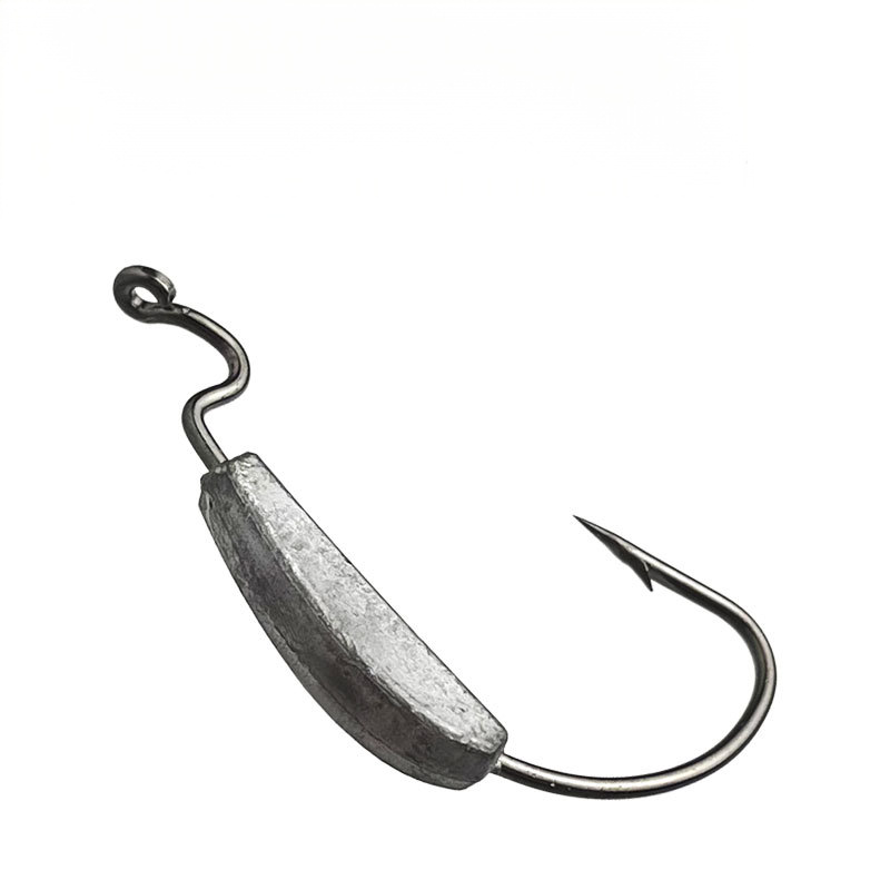 CHEERY Jig Head Weedless Fishing Hooks Worm Offset Lure Bass Saltwater Fishing Rigs with Spoon for Carp & Catfish – Fishhook – view 5