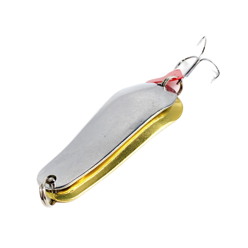 CHEERY Big Long Cast Metal Spoon Lure Spinner 16g-32g Red Heart Piece Three Hook Glitter Bait for Salmon Saltwater Fish Catfish – Spoon & Spinner – view 5