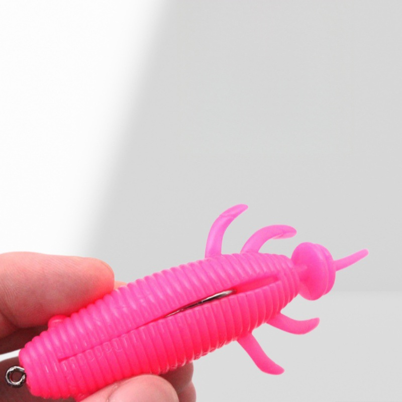CHEERY Twin Tail Silicone Soft Swim Bait Topwater Lure for Marlin Pike & Cod-Ice Fishing Use 8cm with Hooks – Soft Lure – view 5