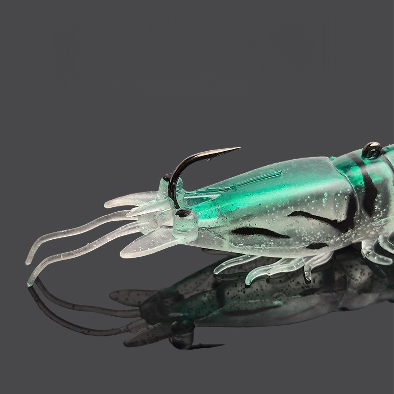 10.5g 14g 18.5g Lifelike Shrimp Baits Midwater Lure for Saltwater Fish & Sea Bass Realistic Jigs with Luminous Features – Worms & Grubs – view 5