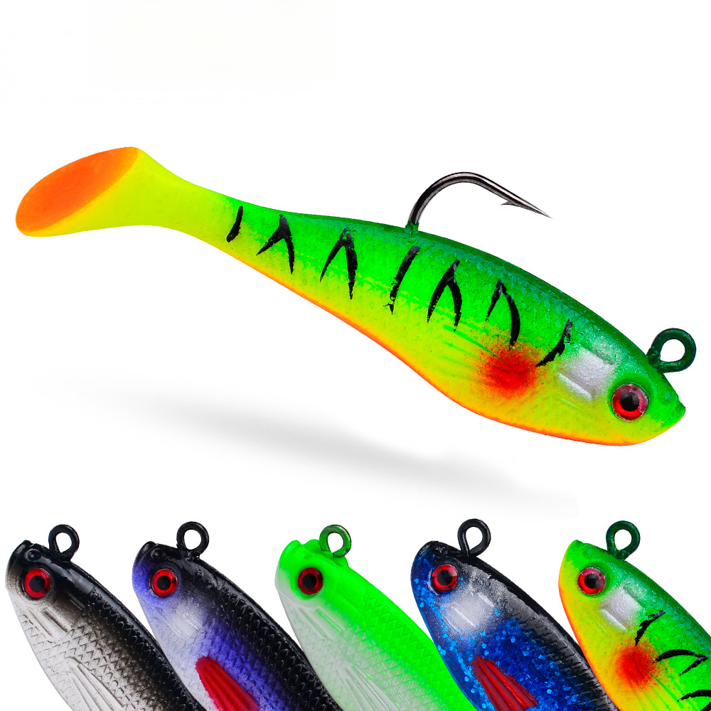 CHEERY SO073 8cm 10g ABS Artificial Soft Baits Lead Head Fishing Lures with T Tail for Ocean Boat Ice & Fly Fishing – Worms & Grubs – view 5