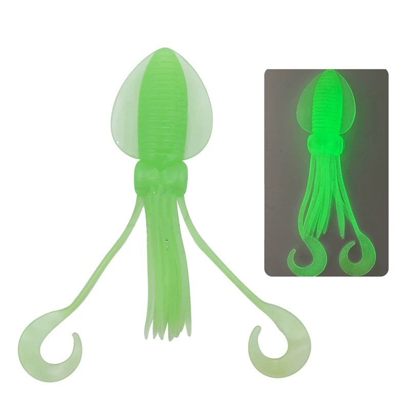 CHEERY 12cm 15cm 18cm PVC Luminous Hoochies Squids Tuna Bait Lure Sea Fishing Biological River Lake Fishing Lure YY088 – Octopus Skirt – view 2