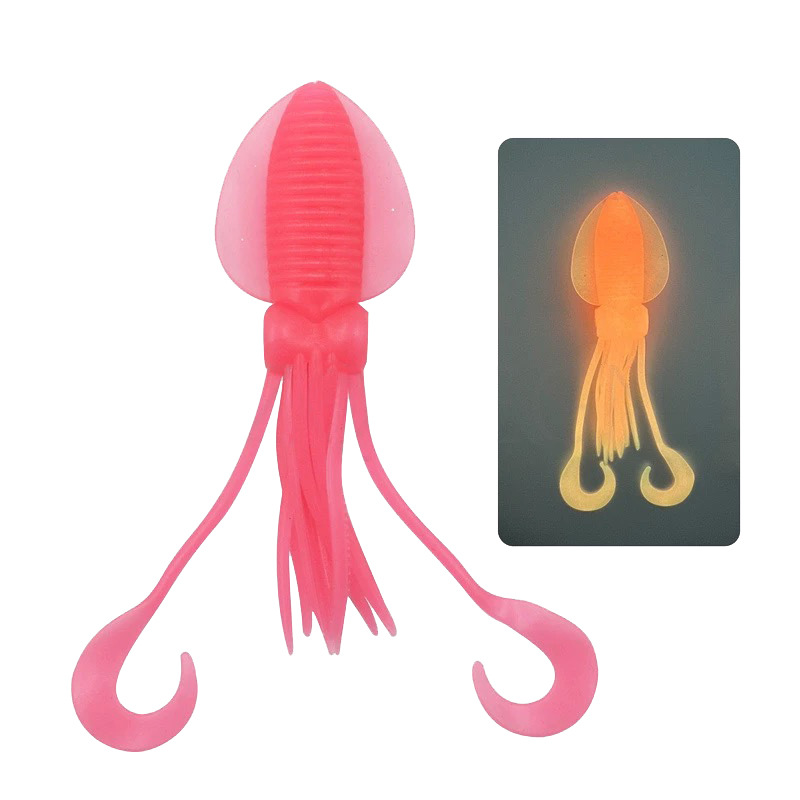 CHEERY 12cm 15cm 18cm PVC Luminous Hoochies Squids Tuna Bait Lure Sea Fishing Biological River Lake Fishing Lure YY088 – Octopus Skirt – view 3