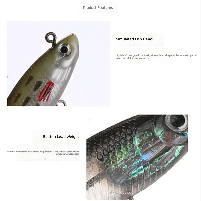 CHEERTY Catfish Carp 9cm 14g Silicone Soft Bait T-Tail Sinking Minnow Lure Hooks Tasmanian Devil Artificial River Lake – Worms & Grubs – view 4