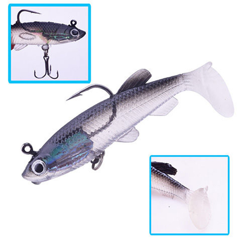 CHEERTY Catfish Carp 9cm 14g Silicone Soft Bait T-Tail Sinking Minnow Lure Hooks Tasmanian Devil Artificial River Lake – Worms & Grubs – view 3