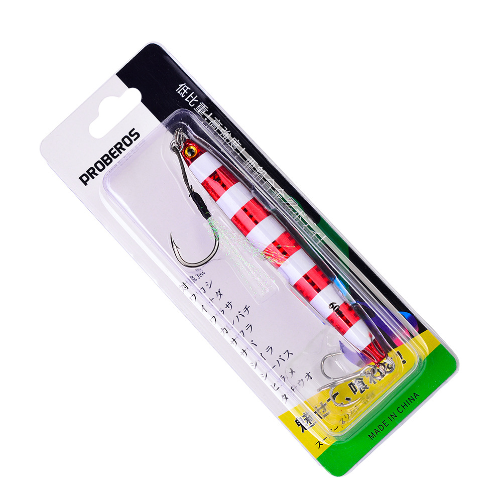 CHEERY 40g Metal Luminous Slow Pitch Fishing Jig Lure Deep Sinking Saltwater Lake Artificial Boat Jigging Lure Hook – Metal Jig – view 5