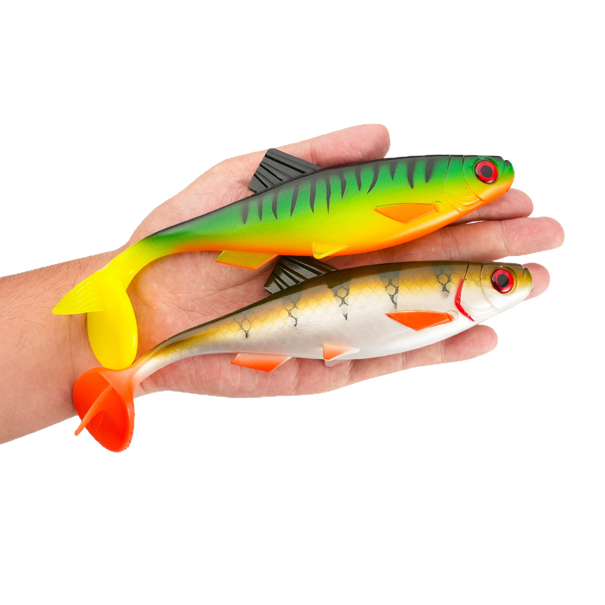 CHEERY Stainless Steel Printed T-tail Artificial Soft Bait 15cm/20cm Fish-Shaped Sea Fishing Hooks for Bass Float Bottom Fishing – Worms & Grubs – view 3