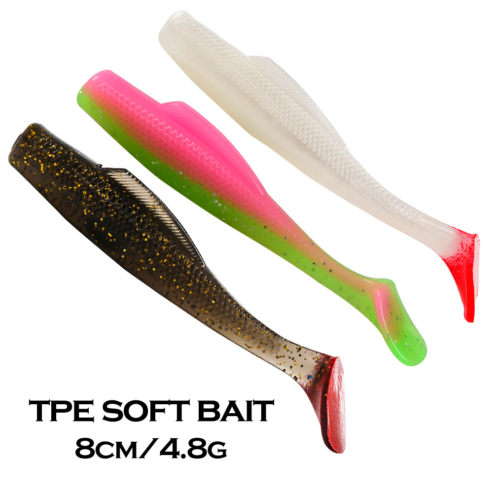 CHEERY 80mm TPE Artificial Soft Bait 4.8g Floating Water Insect Lure 6pcs ABS Material for Carp Pike Perch Zander Cod – Worms & Grubs – view 4
