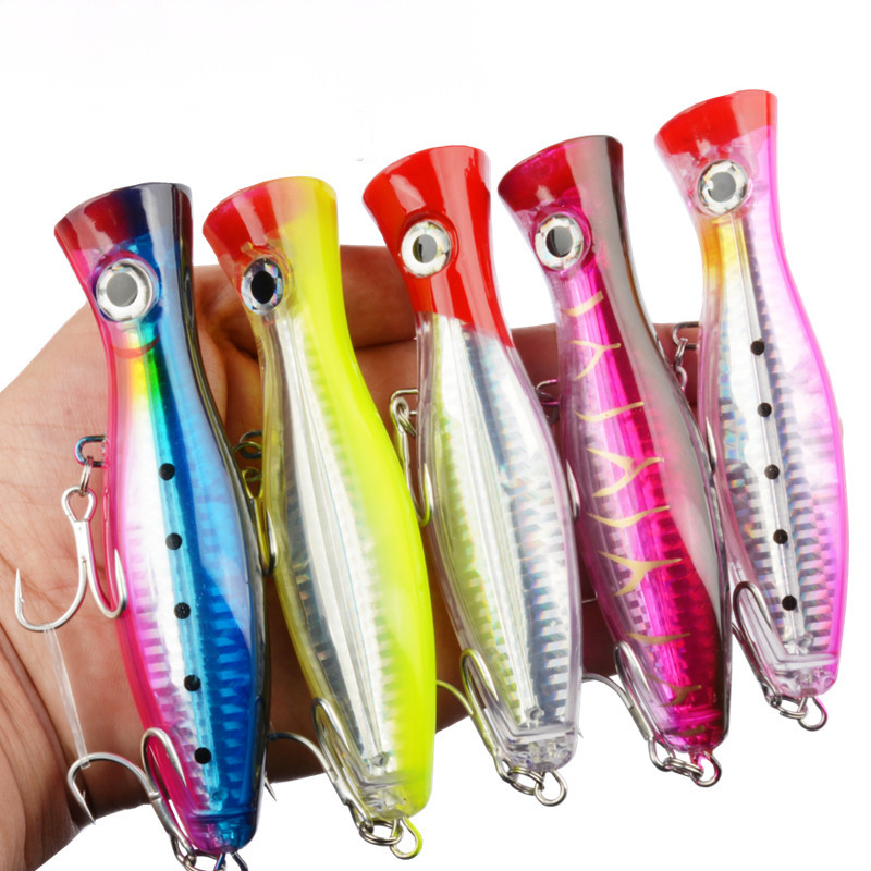 CHEERY 12.5cm 40g ABS Plastic Floating Big Popper Hard Bait Fishing Lure for Ocean Boat River Lake Stream Fishing – Popper – view 2