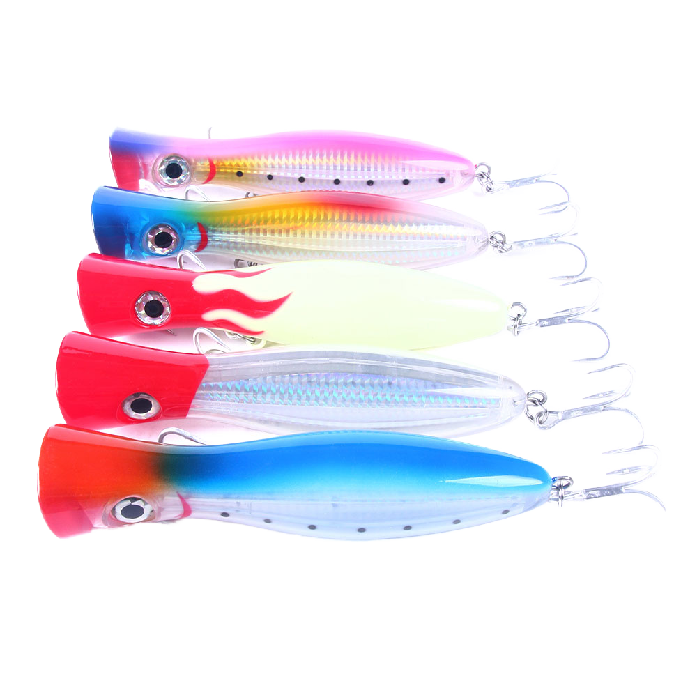 CHEERY Angle for 12cm/43g 8 Colors ABS Plastic Artificial Hard Bait Popper Fishing Lure Saltwater River Lures Snakehead Sea – Popper – view 2