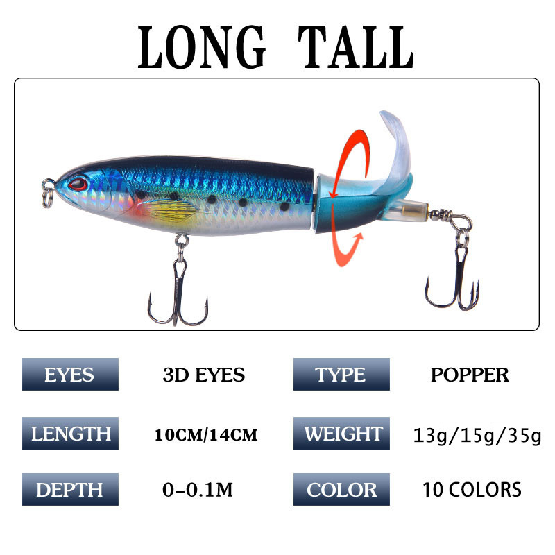 CHEERY 13g 10cm Premium Pencil Lure Kit Bass Trout Carp Baits Propeller Tail Durable Hooks Realistic Action Freshwater Lake – Pencil – view 3