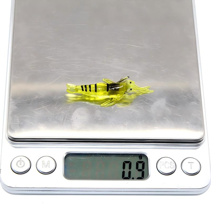 CHEERY 10pcs/bag T-BAIT SS-2 High Quality Luminous Soft Shrimp Artificial Bait Lures for Pike Bottom Fishing with Hooks – Worms & Grubs – view 4
