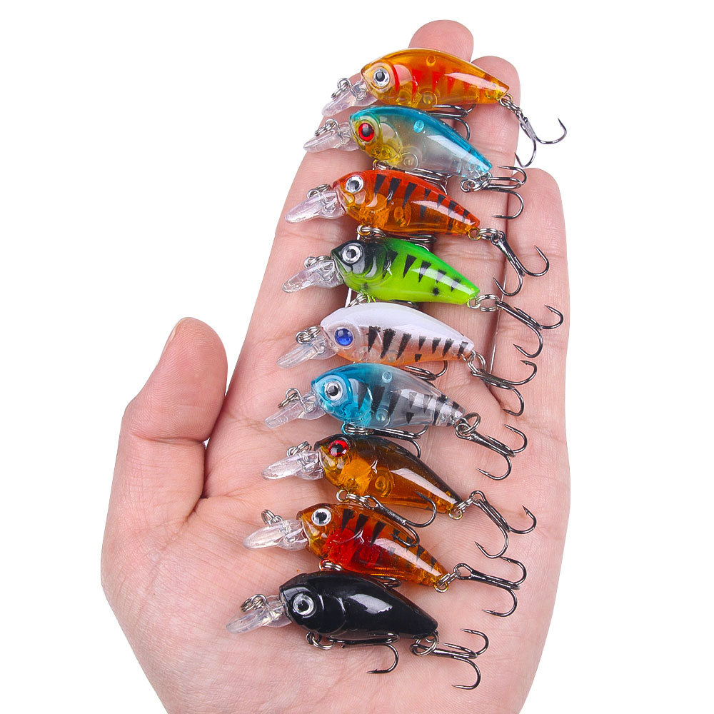 CHEERY Micro Fishing Complete Set Mini Floating Crankbait 4.5cm 4g Printed Hard Fishing Lure for Mackerel Bream Stream Use Hooks – Crankbait – view 3