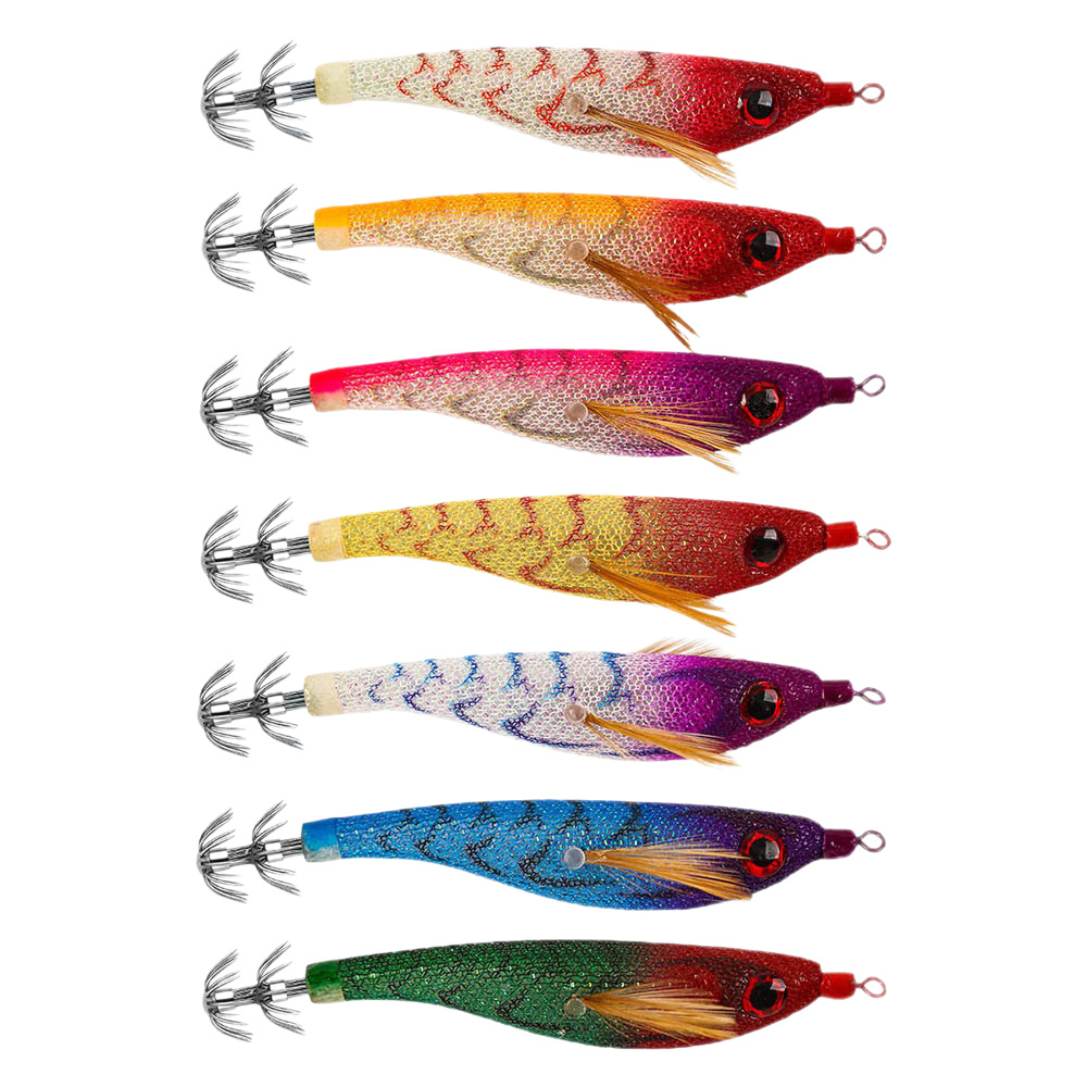 CHEERY Floating ABS Luminous Squid Jig Lure Midwater Baits Sea Fishing Saltwater Fish Target Species Shrimp Jigging Octopus – Wood Shrimp – view 5