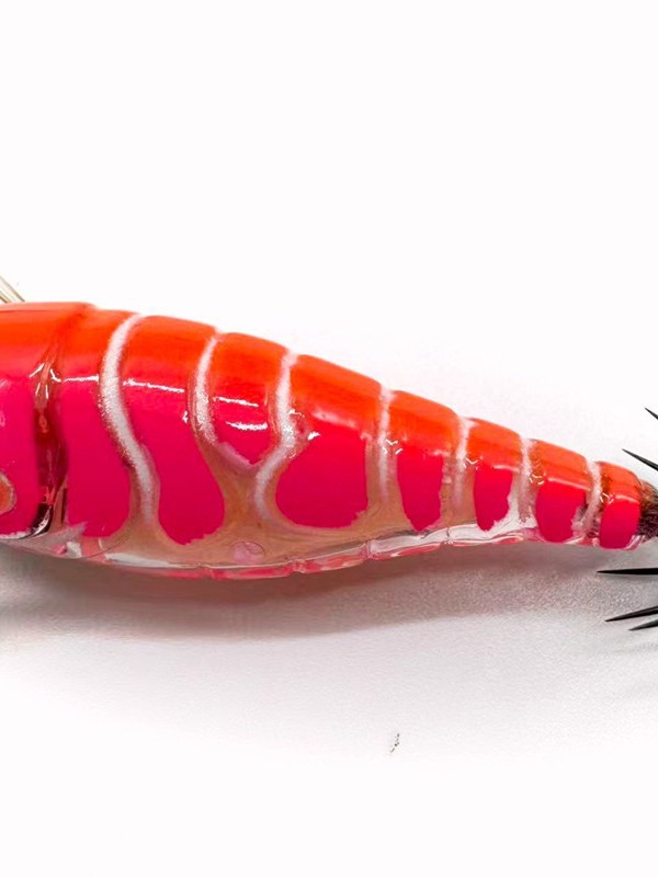 Cheery 7.5cm Glow Horizontal Shrimp Squid Lure ABS Sea Fishing Bait with Hooks for Saltwater Fish – Wood Shrimp – view 3
