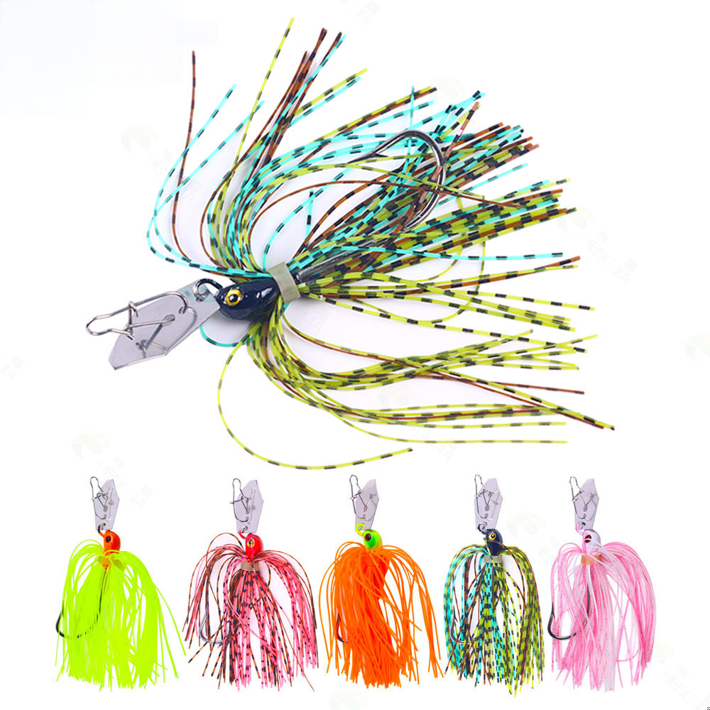 CHEERY High Quality 8CM 11.4G Chatterbait Lure 120mm Spinner Jig with Rubber Skirts for River and Stream Fishing – Hard Lure – view 2