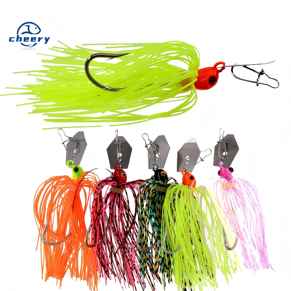 CHEERY High Quality 8CM 11.4G Chatterbait Lure 120mm Spinner Jig with Rubber Skirts for River and Stream Fishing – Hard Lure – view 1